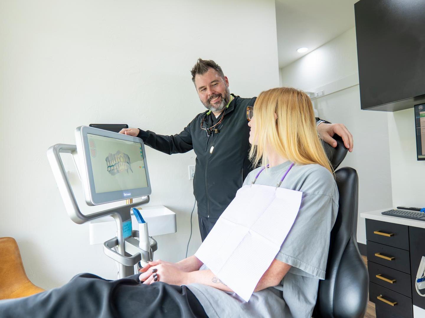Doctor with patient.
